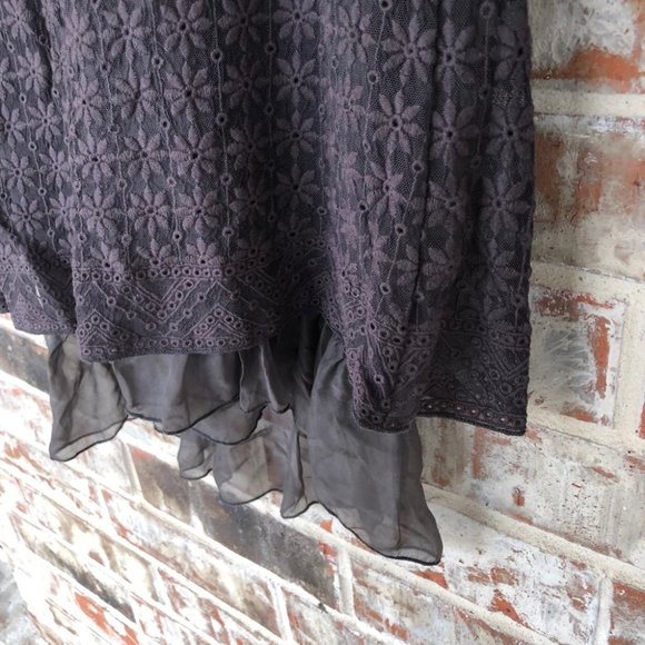 NWT Johnny Was 4 Love & Liberty Iva Embroidered Dress XS in Raisin - Picture 15 of 16